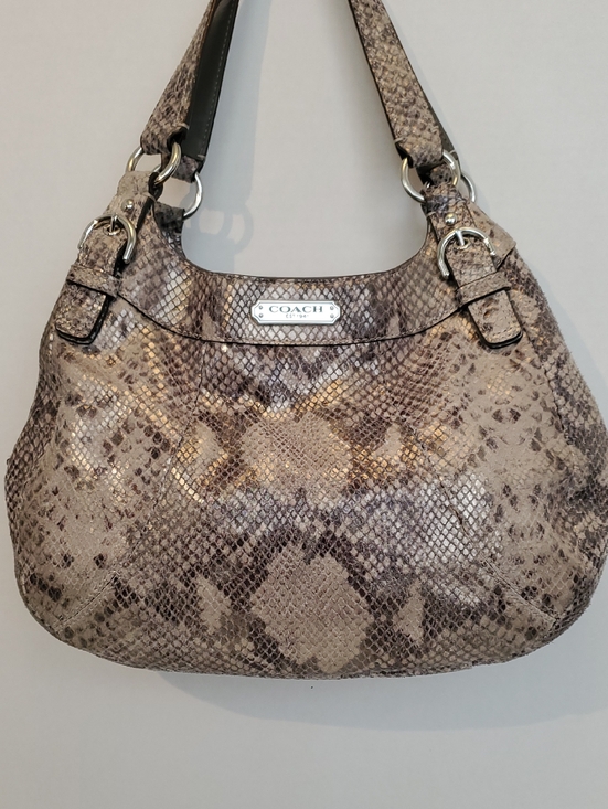 Coach Handbags - Coach Madison Maggie Snake-Print Bag